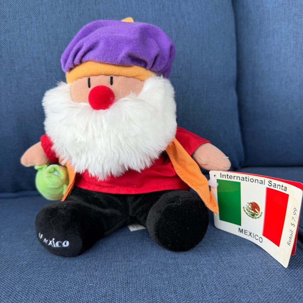 Vintage Mexican Santa Plush 1990’s Sears Christmas Toy TAGS Windsor Collection